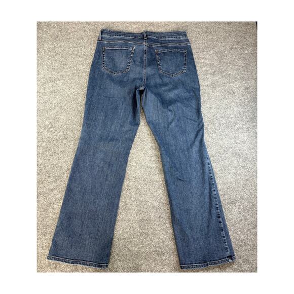 NYDJ Marilyn Straight Jeans Womens Size 12 Blue Denim Mid-Rise Medium Wash - Picture 4 of 7